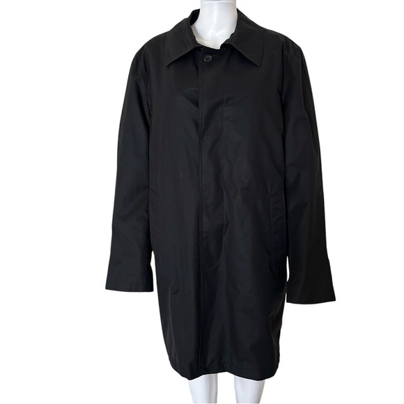 Frank Stella New York Long Black Coat Size 54